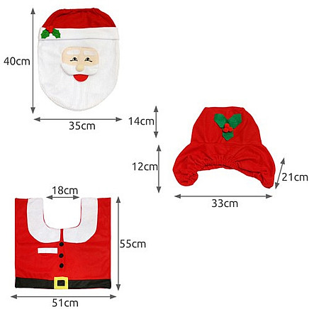 Ziemassvētku vannasistabas komplekts Ruhhy 22360, 3 daļas
