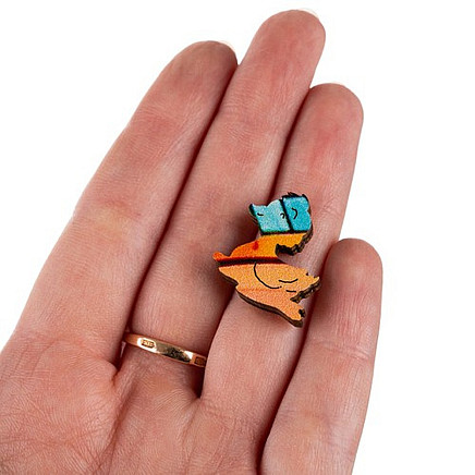 Koka Figūru Puzle Mīkla Bērniem un Pieaugušajiem - 130 detaļas, Kaķis