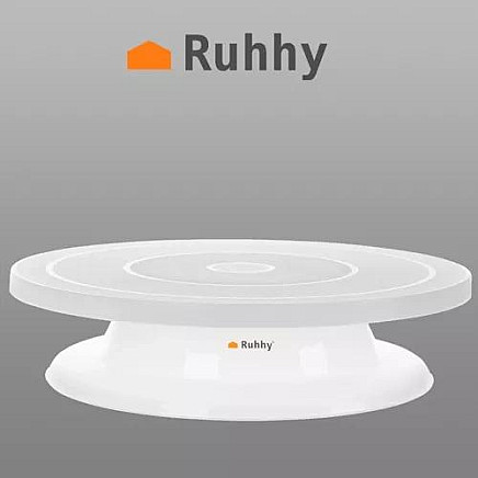 Rotējošs Plastmasas Statīvs Paliktnis ar Konditorejas Lāpstiņām Tortes Kūku Dekorēšanai Pagatavošanai