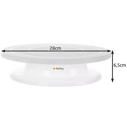 Rotējošs Plastmasas Statīvs Paliktnis ar Konditorejas Lāpstiņām Tortes Kūku Dekorēšanai Pagatavošanai