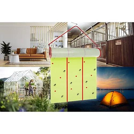 Rūpnieciski izturīgs kukaiņu ķērājs - 10 metru garš, netoksisks, bez smaržas - ideāli piemērots mājām, saimniecībām, siltumnīcām un komerciālām telpām