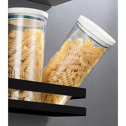 Nerūsējošā Tērauda Plaukts Vannas Istabai vai Virtuvei, Melns