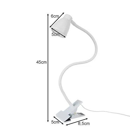 Adjustable Clip-On & Base Mount Desk Lamp with Izoxis Stand, 3-Color Lighting, Intensity Control - Ideal for Home and Office Use