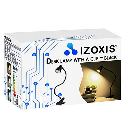 Desk lamp with clip - black Izoxis 19454