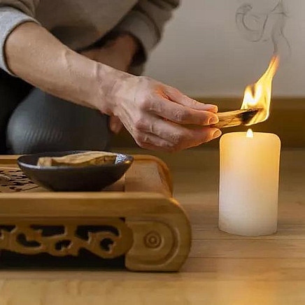 Baltas cilindra sveces, 10 cm, 8 gab. komplekts