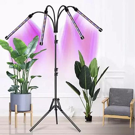 Multi-Spectrum LED Grow Lamp with Timer & Adjustable Tripod for Optimal Indoor Plant Growth