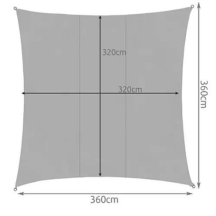 Shade sail 3.6x3.6m