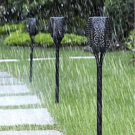 Solar garden lamp - torch, set of 4