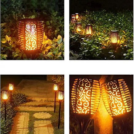 Solar garden lamp - torch, set of 4