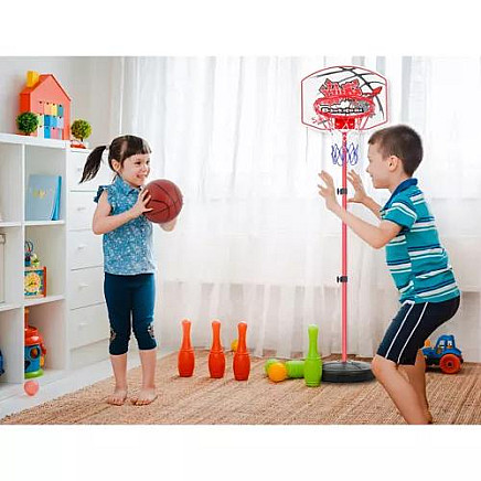 Basketball and shooting range game set