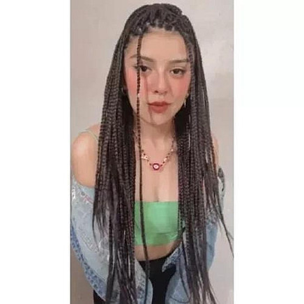 Sintetiskie mati, bize, pīne, brūnas, 60cm - 5900779949478 Sintetiskie mati, bize, pīne, brūnas, 60cm