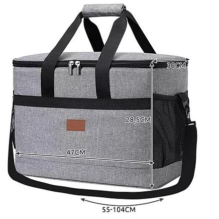 Termosoma piknikam Trizand 23842 ar dzesēšanas elementiem, 20L, pelēka