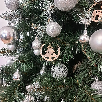 DIY Классические деревянные рождественские игрушки - 10 шт. в комплекте с бесплатной веревкой для подвешивания, безопасные для детей и домашних животных