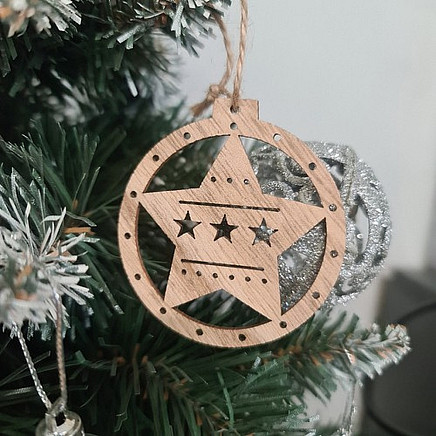 DIY Классические деревянные рождественские игрушки - 10 шт. в комплекте с бесплатной веревкой для подвешивания, безопасные для детей и домашних животных