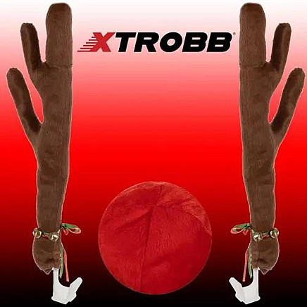 Ziemassvētku Jaungada Auto Rotājums Brieža Ragi un Deguns