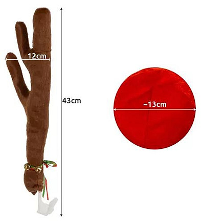 Ziemassvētku Jaungada Auto Rotājums Brieža Ragi un Deguns