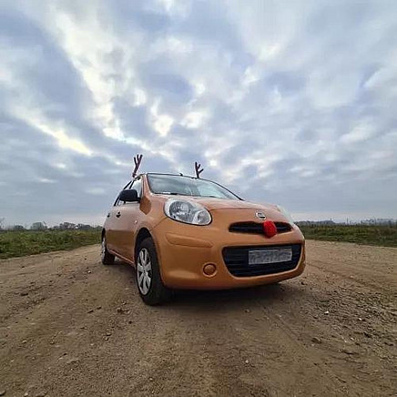 Ziemassvētku Jaungada Auto Rotājums Brieža Ragi un Deguns