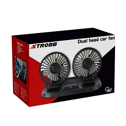 Car fan 12V double Xtrobb 23222