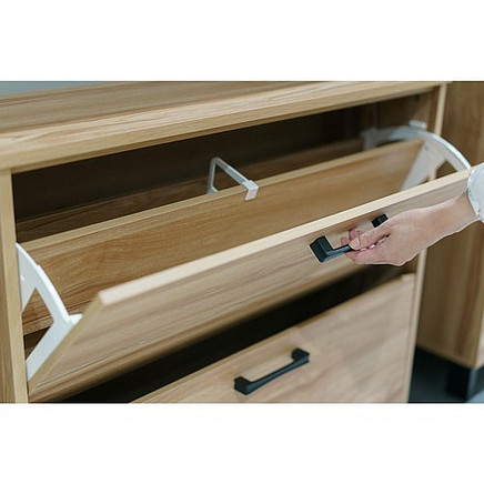 Black furniture handle - 10 pcs. Ruhhy 24190