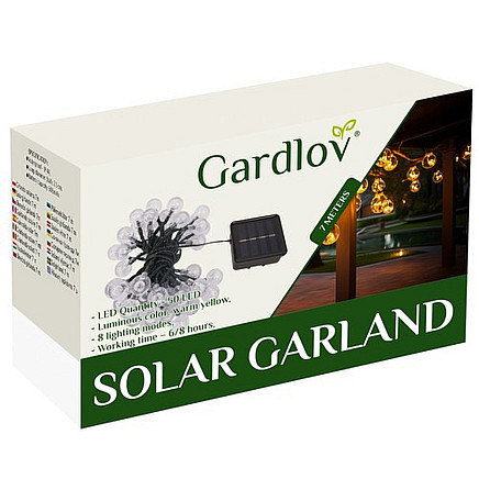 Solar garland 7m IP65 Gardlov 24008