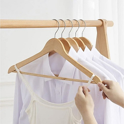 Clothes hanger 10pcs - wooden Ruhhy 24492