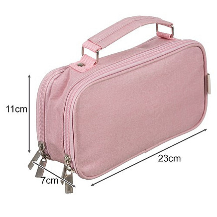 Double extendable pencil case - pink Maaleo 24517