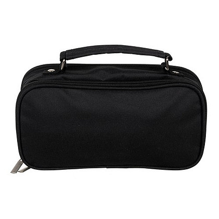 Double extendable pencil case - black Maaleo 24516