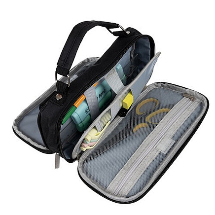 Double extendable pencil case - black Maaleo 24516