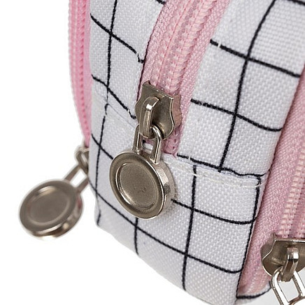 Triple foldable pencil case - checkered Maaleo24514