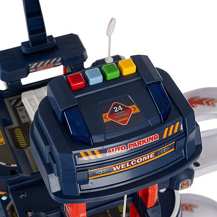 Kruzzel 4 līmeņu rotaļu autostāvvieta ar liftu un mašīnām 24646