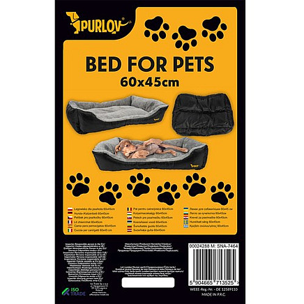Dog/cat bed 60x45cm Purlov 24288
