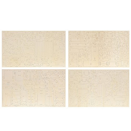 Koka leļļu mēbeļu komplekts 34 gab. saliekams konstruktors 23542