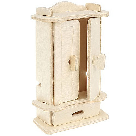 Koka leļļu mēbeļu komplekts 34 gab. saliekams konstruktors 23542