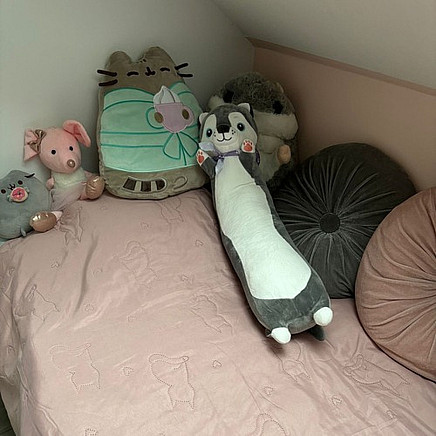 Mīkstā rotaļlieta plīša suns-spilvens 70 cm Kruzzel 24714