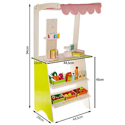 Koka rotaļu veikals ar piederumiem Kruzzel 24888