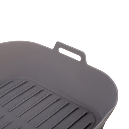 Silikona ieliktnis bez eļļas fritēšanai, pelēks, 20 x 20 cm