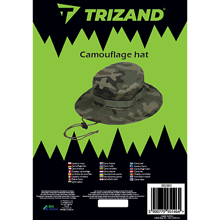 Vīriešu kamuflāžas platmale Trizand 23833, regulējama, 60 cm