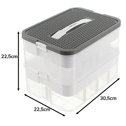 Pudełko na klocki- 2 poziomy Kruzzel 25756