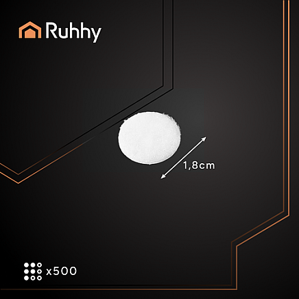 Self-adhesive Velcro 18mm 500pcs white Ruhhy 25884