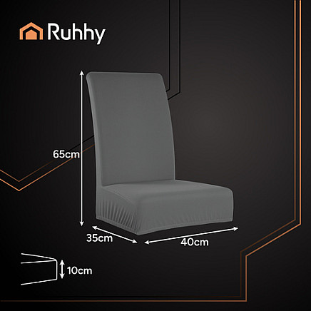 Chair covers - 6 pcs. dark gray Ruhhy 25990