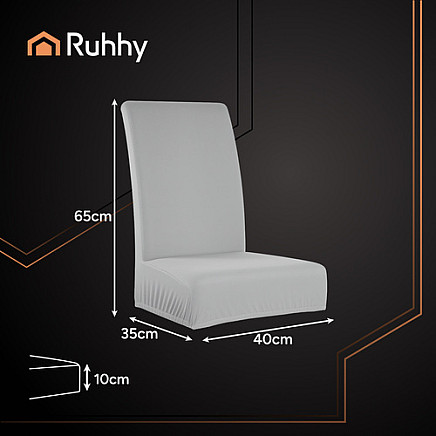 Chair covers - 6 pcs. light gray Ruhhy 25991