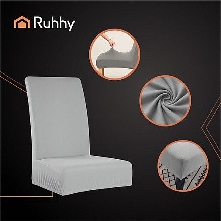 Chair covers - 6 pcs. light gray Ruhhy 25991