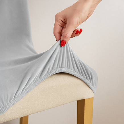 Chair covers - 6 pcs. light gray Ruhhy 25991