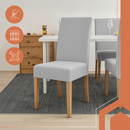 Chair covers - 6 pcs. light gray Ruhhy 25991