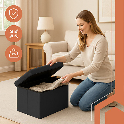 Black velvet pouf 60x30x30 cm Ruhhy 25995