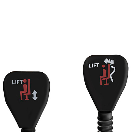 Grozaimais biroja krēsls ar kāju balstu Malatec 26195, melns