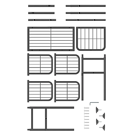 Daudzlīmeņu metāla puķu statīvs Ruhhy 26040, 106 cm, melns