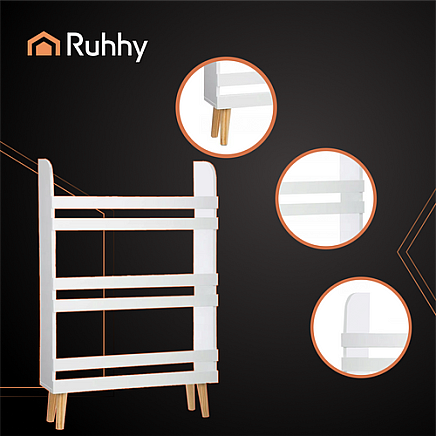 Bērnu plaukts rotaļlietām un grāmatām Ruhhy 26440, balts