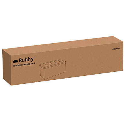 Gray velvet pouf 76x38x38cm Ruhhy 26130