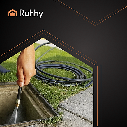 Pipe cleaning hose with adapter 20m Ruhhy 26133